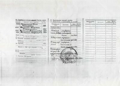 Учетно-послужная карточка Болохнина А.А., стр. 2