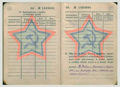 Военный билет стр. Страница 6-7