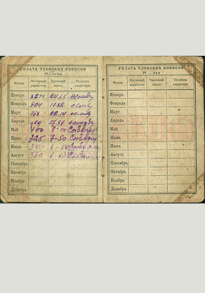 Партийный билет ВКП(б) Митянина Тимофея Никитовича, 5 разворот
