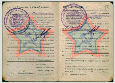 Военный билет. Страница 2-3