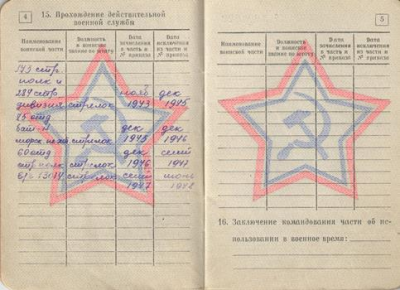 Военный билет Шамсимухаметов М.З. стр. 4