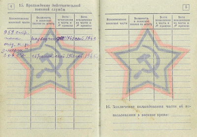 Военный билет, стр. 4-5