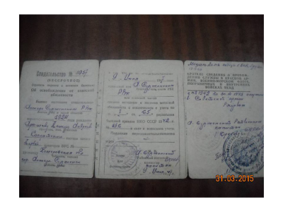 Свидетельство об освобождении от воинской обязанности