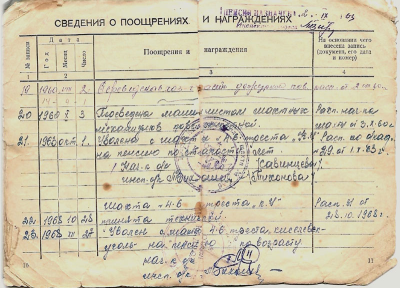 Грибанова Н.А. Трудовая книжка, стр. 10-11