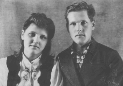 Евгений и Евдокия Никитины. Октябрь 1950 г.